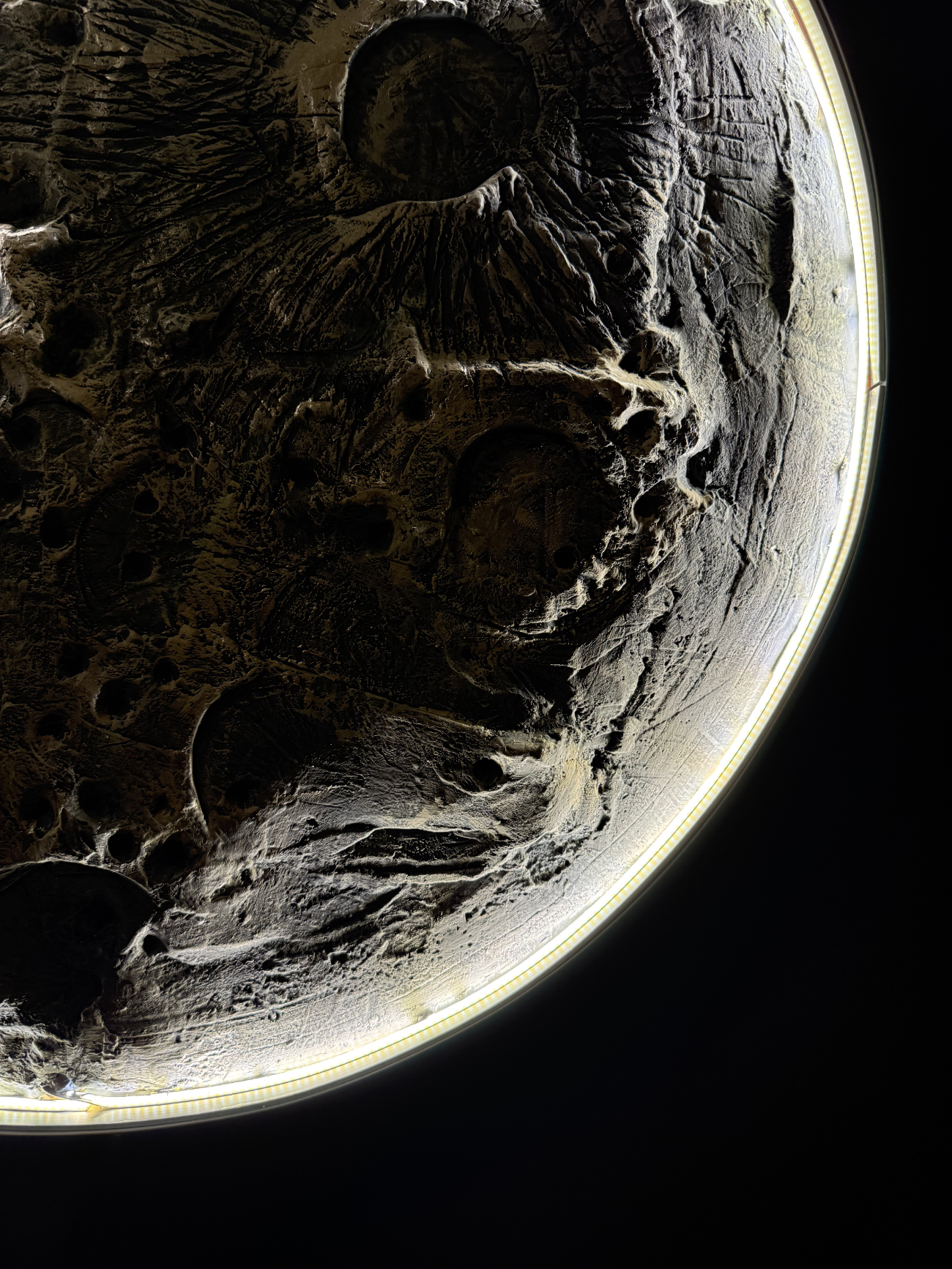 Close-up of a textured metallic surface with intricate patterns